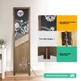 thumbnail image 3 of Hofitlead Wood Room Divider 4 Panel,5.6FT Tall,COFFEE HOUSE Wooden Screen Freestanding,Folding Privacy Partition Wall,for Home Office（Dark Brown）, 3 of 7