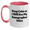 White/Pink, variant on Cute Sonographer Gifts from Friends for Men and Women - 'Keep Calm Or I Will Use My Sonographer Voice' Two Tone Coffee Mug