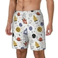 thumbnail image 2 of Uemuo Rocket Planets Pattern Mens Swim Trunks Quick Dry Board Shorts with Mesh Lining, Stretch Beach Shorts Quick Dry No-Chafing Board Shorts-3X-Large, 2 of 9