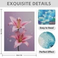 thumbnail image 3 of Diamond Art Kit for Adults, Pink Lilies Stars Pastel Background Diamond Painting for Adults Beginners, DIY Diamond Art Painting Kits, 5D Diamond Painting Crafts for Home Decor 12x16 Frameless, 3 of 7