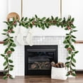 thumbnail image 3 of 9 Ft Christmas Garland - Artificial Wreath with Berries, Front Door Hanging Decor, for Mantel Door Wall, Christmas Decorations, 3 of 5