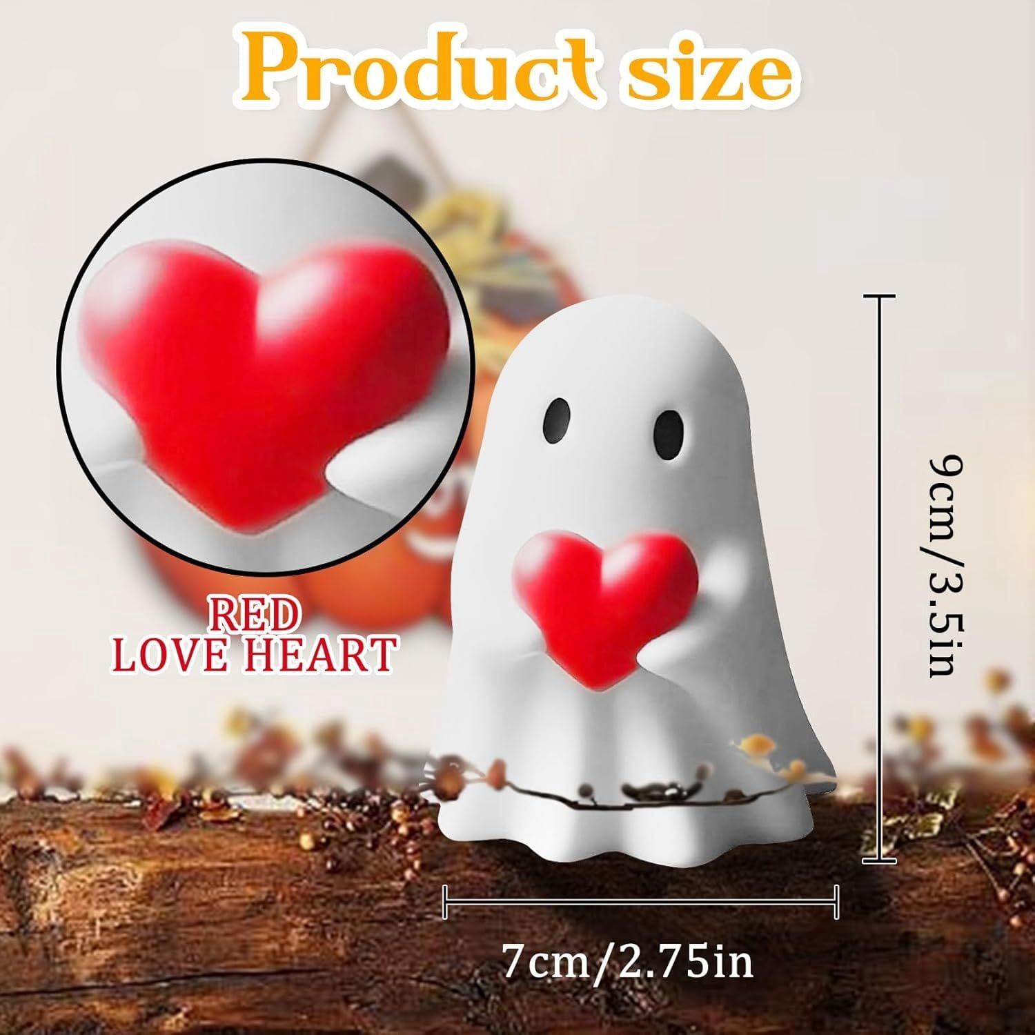 Handmade Resin Ghost Figurines for Halloween Home Decor and Gift Collection