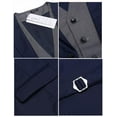 thumbnail image 5 of COOFANDY Men's Layered Suit Vest Business Dress Vests Formal Wedding Waistcoat Slim Fit Christmas Vest, 5 of 6