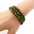 thumbnail image 2 of Gem Stone King 6mm Stunning Round Stackable Unakite Bead Stretchy Bracelet for Women / Necklace, 2 of 2