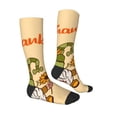 thumbnail image 3 of Picia Women Crew Soft Moisture-wicking Socks Gnomes Happy Thanksgiving Pattern Design Cotton Socks, One Size fit All, 3 of 9