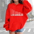 thumbnail image 2 of Wdgfv Girls Hoodies Casual Pullover Sweatshirt with Pocket Lightweight Long Sleeve Graphic Hooded Top for Teen Girls Fall Winter Red 9-10 Years, 2 of 4