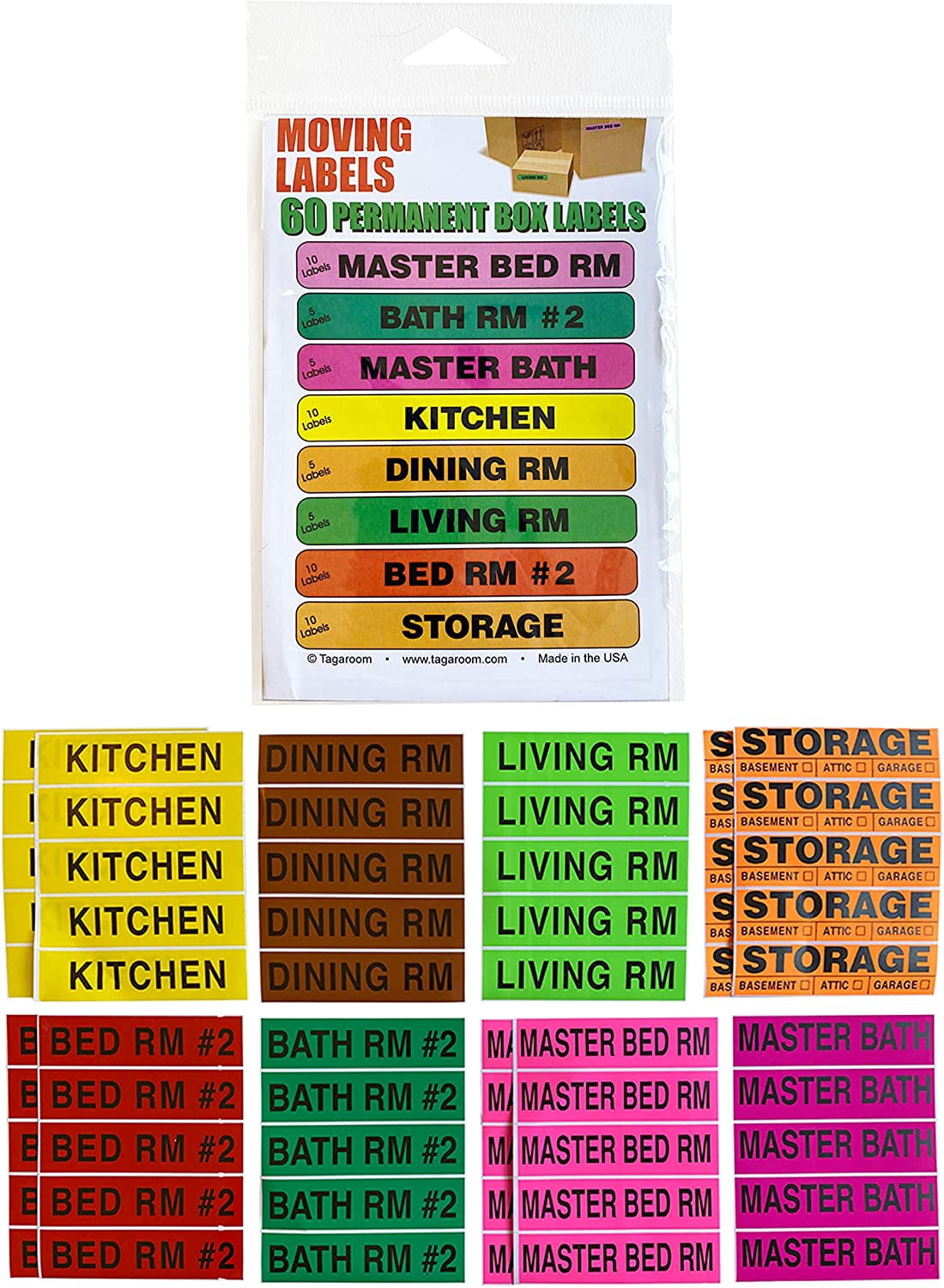 Uboxes Moving Box Combo Pack - 4 Smalls, 6 Mediums, & Moving Labels