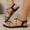 Black, variant on Adjustable Sandals for Women, Leather Lightweight Summer Sandals, Durable Outsole for Long Lasting Wear, Comfortable Casual Walking Shoes