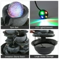 thumbnail image 7 of BEAMNOVA 11"Tall Tabletop Water Fountain, 4 Tier Rockery Flowing Bowls Waterfalls Indoor Fountain with Rolling Ball, Colored Light, 7 of 7