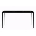 thumbnail image 6 of LeisureMod Modern Dining Table with A Rectangular Sintered Stone Tabletop in Black Metal - Avo Collection (Black/Gold, 62" Wide), 6 of 8