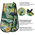 thumbnail image 2 of Yayeee Double Oven Mitt Kitchen Heat Resistant Baking 35" x7" Quilted Glove, Art Field, 2 of 6