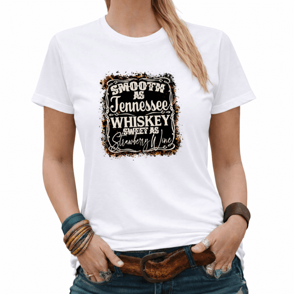 Giffimy Vintage Western Womens Print Tshirt Graphic Tees White/Black S-5XL Tops