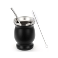 thumbnail image 3 of Ensemble de Tasses à Thé en Acier Inoxydable pour Tasse Isolée avec Paille, Tasse Simple Isolée Noire, 3 of 5