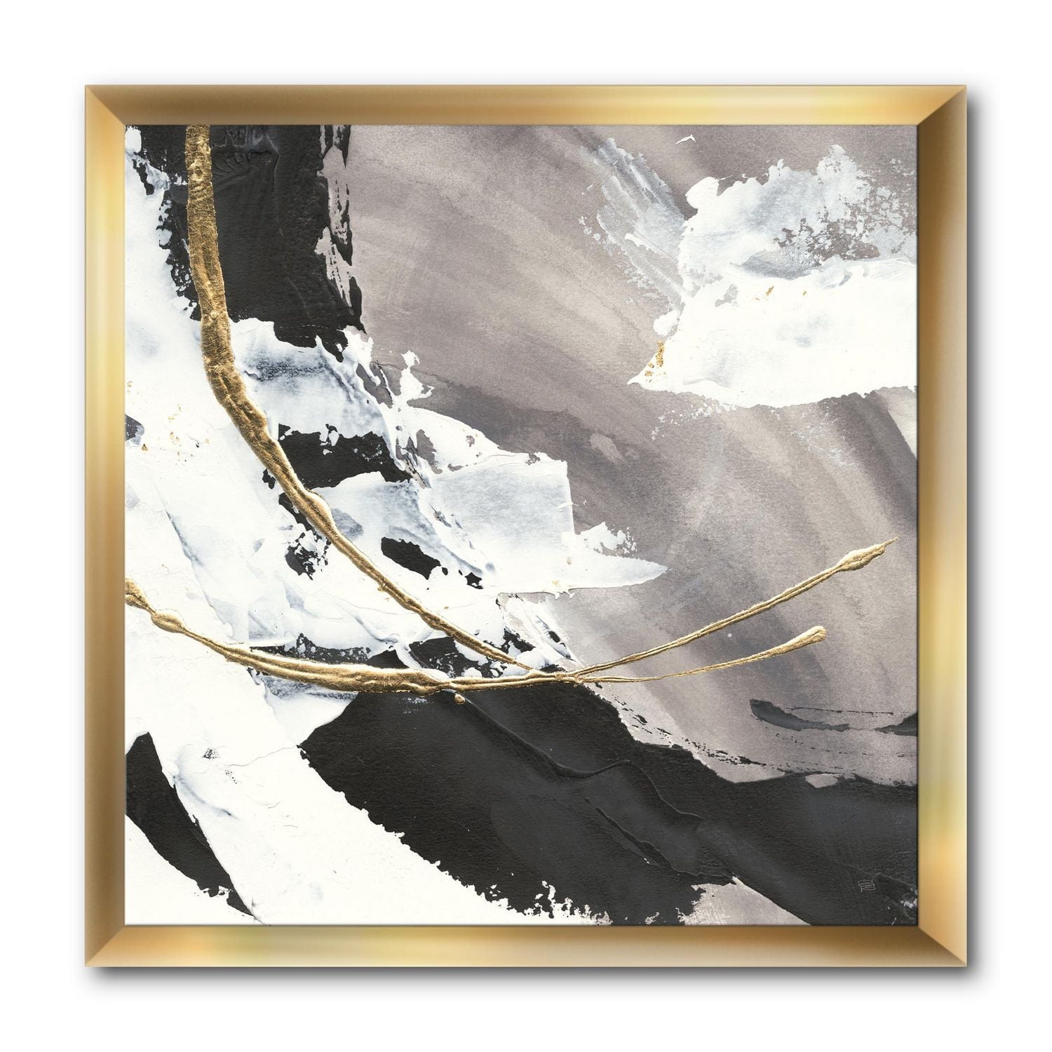 Designart Glam Painted Arcs II Framed Wall Art