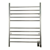 Radiant Straight 10-Bar Hardwired Towel Warmer in Polished Stainless