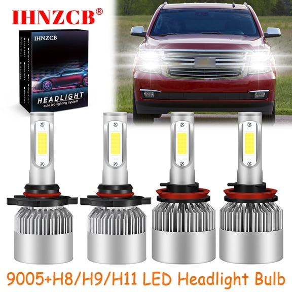 IHNZCB for Chevy Suburban 2015-2020 9005   H11 Led Headlights Bulb High Low Beam Light White S2,Y04