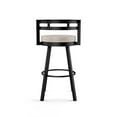 thumbnail image 4 of Amisco Render 30 in. Swivel Bar Stool - Cream Faux Leather / Black Metal, 4 of 9
