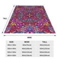 thumbnail image 6 of Kaleidoscopic Curved Shapes Pattern Throw Blanket, Super Soft Anti-Pilling Flannel Bed Blankets, 50"x40", 6 of 8