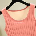 thumbnail image 5 of WXLWZYWL Women Cotton Tanks Tops Thermal Fleece Lined Wide Straps Underwear Cami Tank Top Sleepwear Loungewear, 5 of 6