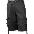 thumbnail image 2 of Ma Croix Mens Premium Utility Loose Fit Twill Cotton Multi Pocket Cargo Shorts Outdoor Wear, 2 of 6