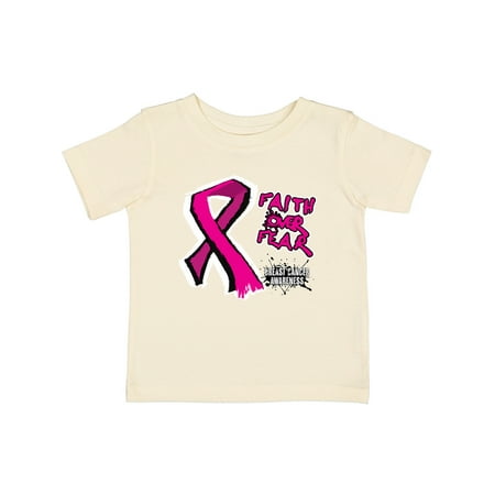 

Inktastic Faith over Fear Breast Cancer Awareness Pink Ribbon Gift Baby Boy or Baby Girl T-Shirt