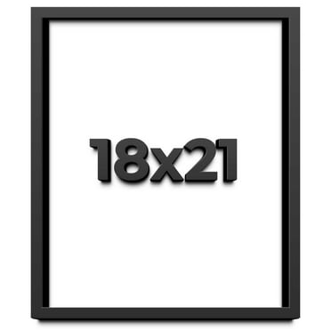 18x21 Shadow Box Frame Black | 1 inches Deep Real Wood Contemporary Shadowbox Display Frame | UV