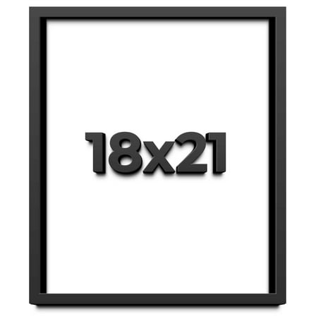 18x21 Shadow Box Frame Black | 1 inches Deep Real Wood Contemporary Shadowbox Display Frame | UV