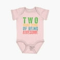 thumbnail image 2 of Luvly Two Year Old Birthday Party Second Year 2 Year Old Kids Short Sleeve Baby One-Piece, New Born, Baby Shower Gift, New Parents Gift, 2 of 4