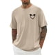 thumbnail image 1 of Camisas de Manga Larga para Hombres Imprimir Casual Cuello Redondo Blusa de Manga Corta, Camisas de Lino para Hombres, 1 of 4