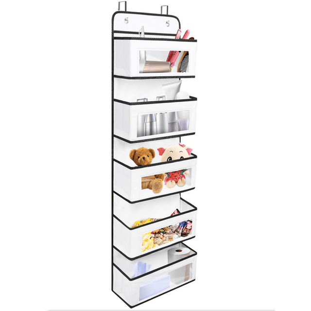 coastal rose Over The Door Organizer,5 Pockets Hanging Storage Shelves