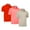 Khaki, Salmon Red, Red, variant on Mio Marino Men's Designer Golf Polo Shirt-3 Pack