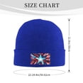 thumbnail image 3 of LNWH Knitted Acrylic Hat, Patriotic USA Flag Stars Pattern Winter Beanie Hat for Cold Weather, Blue, 3 of 4