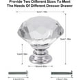 thumbnail image 5 of EcoNesxp Clear 10mm Diamond Shape Drawer Kitchen Cabinet Dressing Table Cabinet Wardrobe Handle 10mm Pieces Crystal Glass Cabinet Handle 6 Pieces Crystal Glass Cabinet Handle, 5 of 5