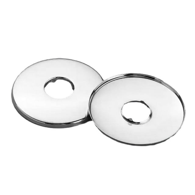 Transemion 2pcs Stainless Steel Faucet Decorative Cover Bathroom Easy To Install And Clean Resistant Abrasion