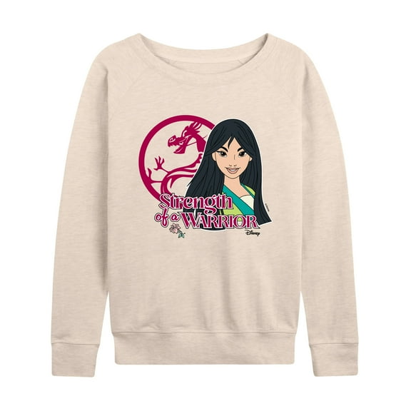 Disney Princess - Strength Of A Warrior - Women's Lightweight French Terry Long Sleeve Shirt