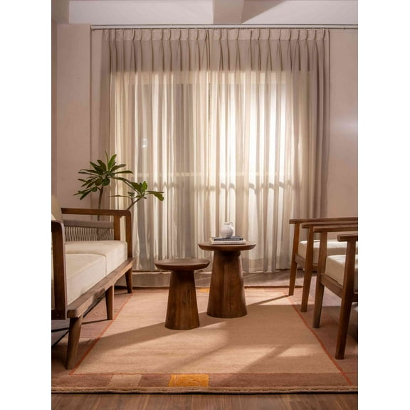 RUGSOTIC CARPETS HAND KNOTTED WOOL AREA RUGS - 3'x5', Rectangle, Choco, Contemporary Modern Design, High Pile Thick Handmade Anti Skid Area Rugs for Living Room, Bed Room (T00206)