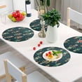 thumbnail image 6 of Dreamtimes Christmas Elements Placemats Set of 1 Non-Slip Heat Resistant Dining Table Place Mats Washable Kitchen PVC Weave Table Mats, 6 of 7