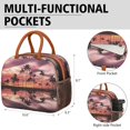 thumbnail image 6 of Hawaiian Sunset Beach Lunch Bag – Tropical Palm Trees and Boho Vibrant Design, Reusable Insulated Cooler Tote for Outdoors, 6 of 7