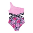thumbnail image 3 of iiniim Little Girls One-Piece Hollow Out Swimwear Single Shoulder Strap Cutout Swimsuit Bathing Suit Tankini, 3 of 7