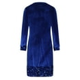 thumbnail image 4 of Women's Sparkly Sequin Velvet Dresses Long Sleeve V Neck Midi Dress Prom Party Cocktail Dress, 4 of 5