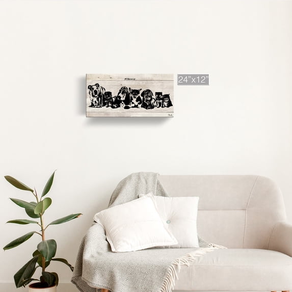 Porch & Den 'FURever' Wrapped Canvas Wall Art 24" W x 12" H