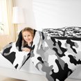 thumbnail image 4 of Feelyou Black Grey Camo Twin Comforter Sets, Abstract Ombre Stripes Bedding Set, 2-Piece, 4 of 8