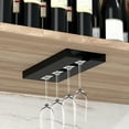 thumbnail image 4 of Soporte para copas de vino debajo del gabinete estante para copas de vino de plástico colgador para copas de vino para cocina Bar restaurante, 4 of 9
