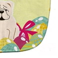 thumbnail image 3 of Easter Eggs English Bulldog White Baby Bib, 3 of 3