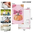 thumbnail image 3 of Pink Pumpkins and Bows Hand Towels Cotton Bath Towels Large Face Towels Absorbent for Bathroom 2 Packs, 3 of 8