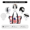 thumbnail image 3 of Travel Duffle Bag USA Flag Print cool Travel Tote Bags Carry on Luggage Waterproof Weekender Bags with Top Handle Adjustable Shoulde Strap for Travel Gym, 3 of 5