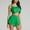Green, variant on Tbopshirt Women's 2 Piece Outfits 2025 Women's Fashion 2 Piece Outfits Sleeveless Crop Top Shorts High Waist Set With Pockets Wide Leg Pants
