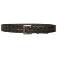 thumbnail image 3 of 1 1/2" Snap on Perforated Studded Vintage Embossed Solid Leather Jean Belt, 3 of 5