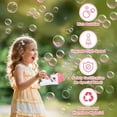thumbnail image 5 of JBeeCtrl Bubble Machine Unicorn Bubble Gun with 1 Bubble Solutions Bubbles Machine for Kids Toddles Summer Toy Gift for Kids Bubble Blower(Pink), 5 of 7