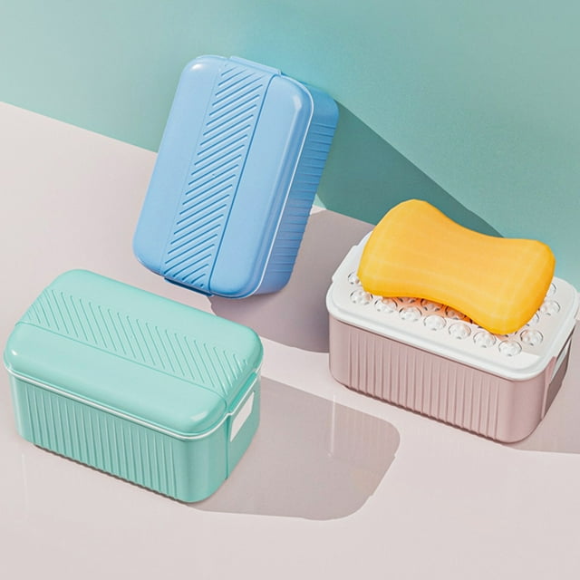 Caja de jabón con rodillos con agujeros de desagüe y espuma - Organizador y dispensador de jabón para baño, cocina y fregadero